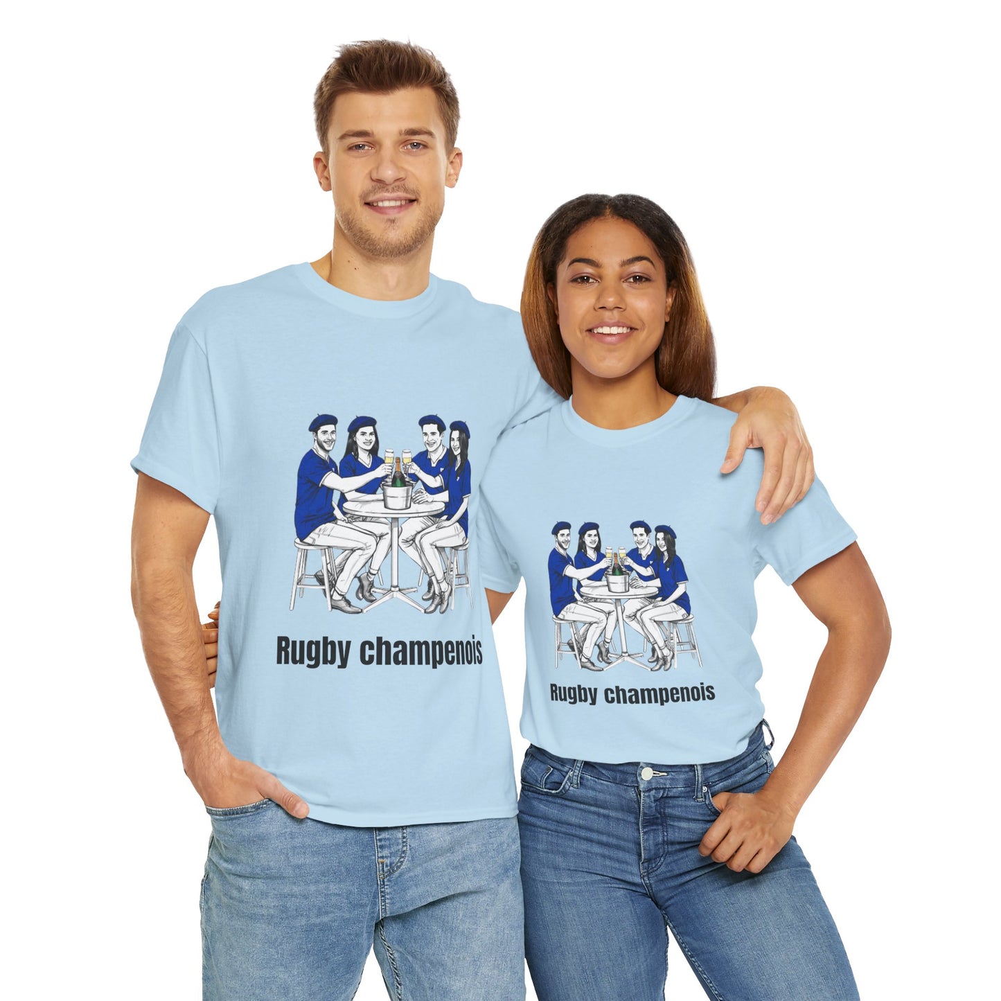 Champagne Rugby T-shirt - French Rubgy Fan Gift