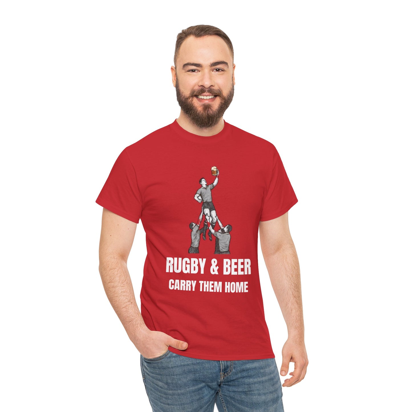 Carry Them Home England Rugby T-Shirt | Rugby & Beer Fan Tee