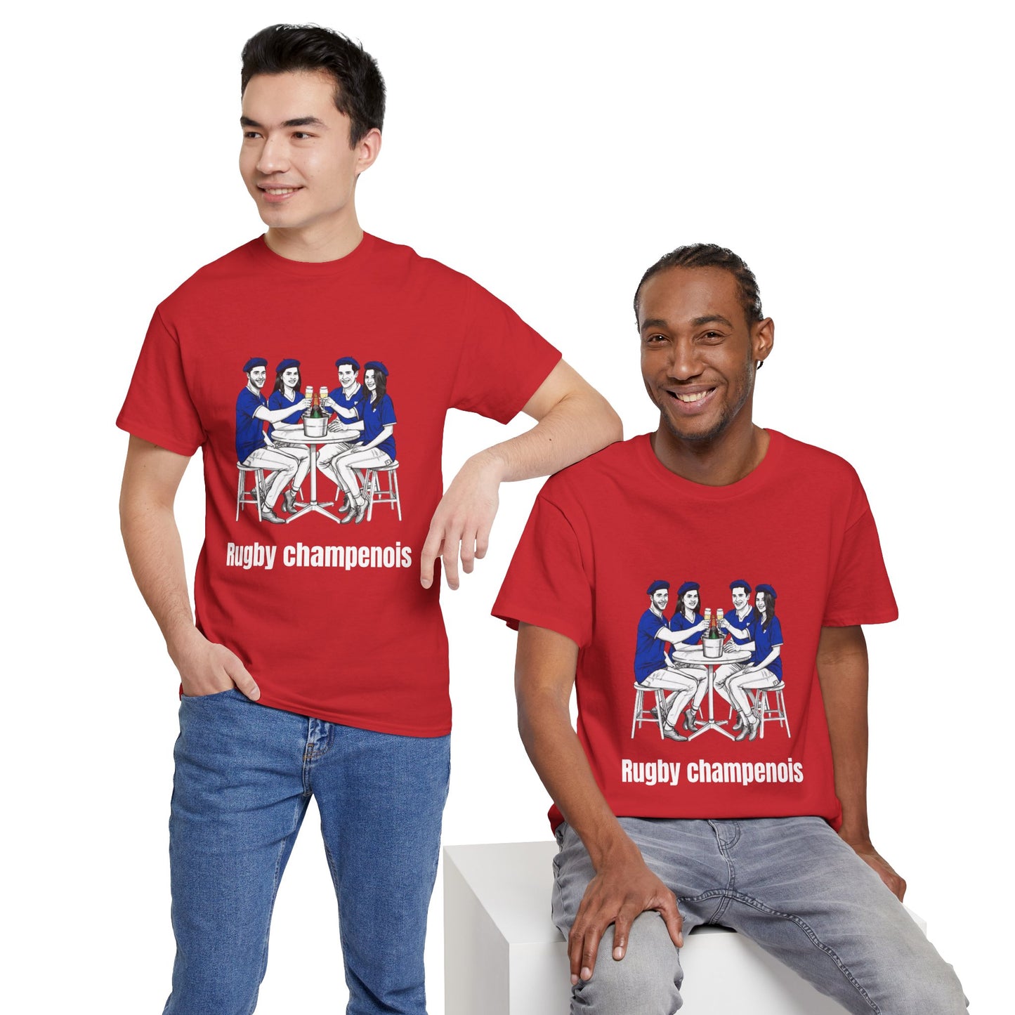 Champagne Rugby T-shirt - French Rubgy Fan Gift