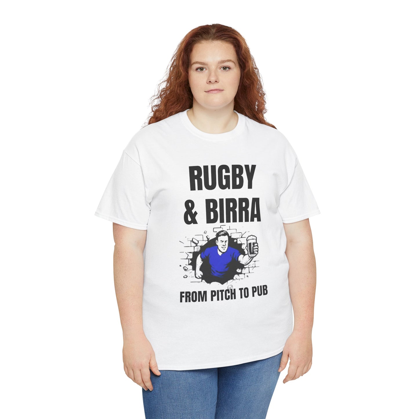 Rugby & Beer T-Shirt – From the Pitch to the Pub | Italian Rugby Fans Tee