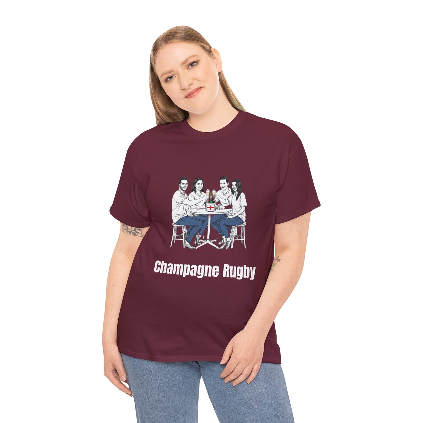 T-shirt de rugby champagne - Cadeau pour les supporters anglais du Tournoi des Six Nations