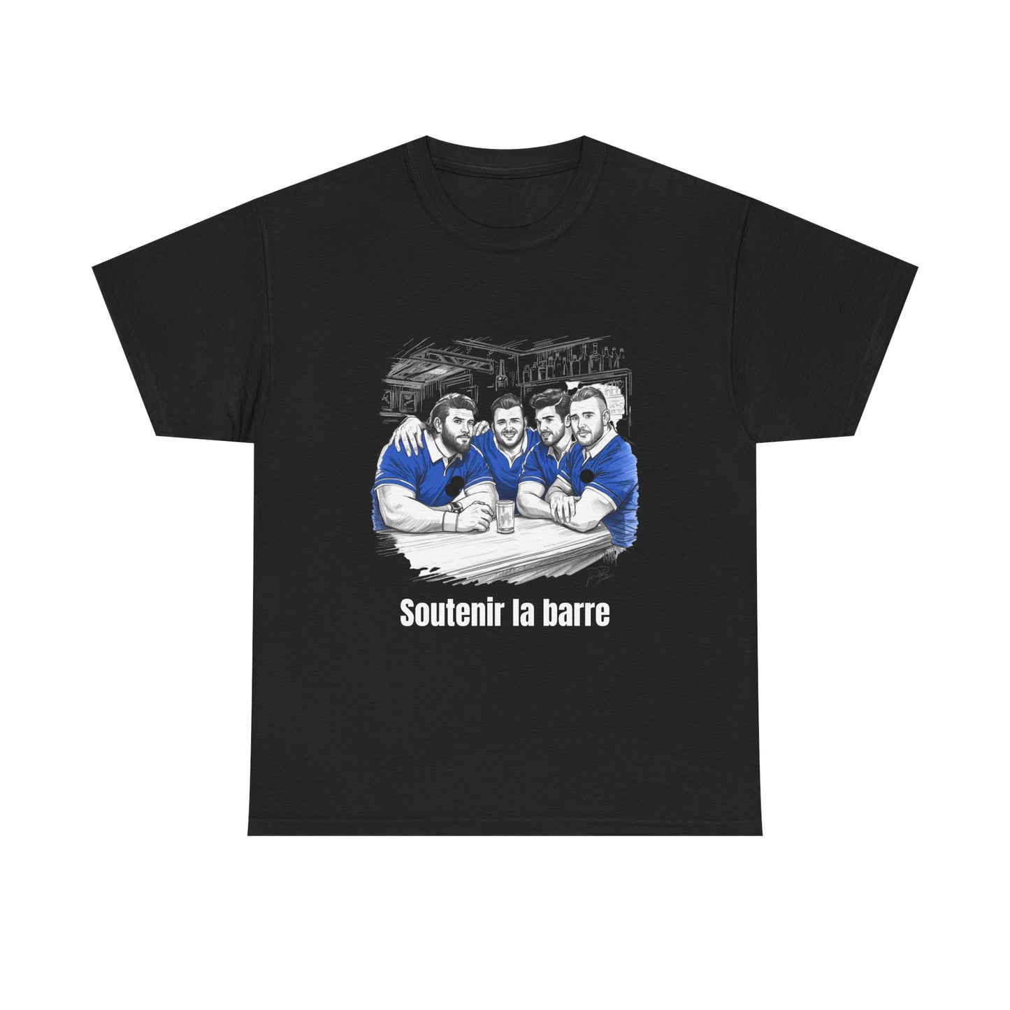 Propping Up The Bar – Funny French Rugby T-Shirt for Fans & Gifts