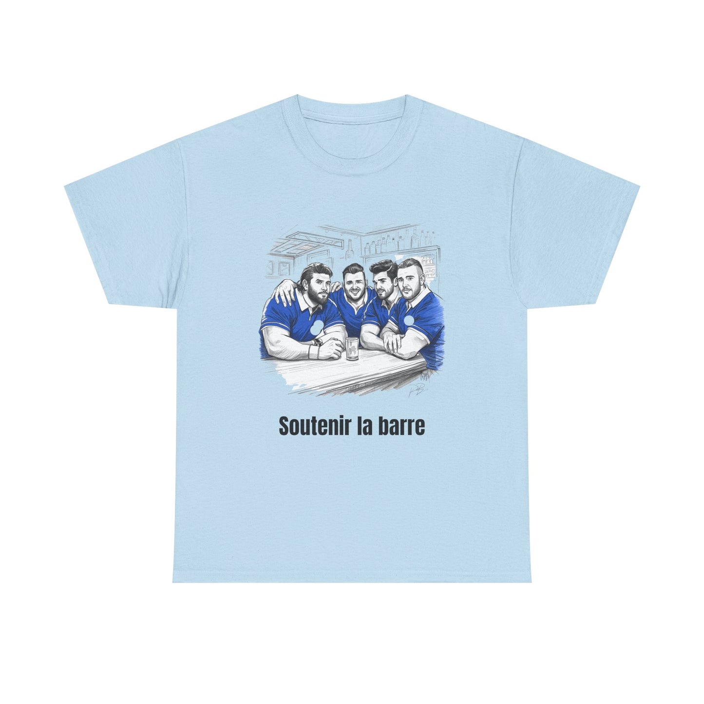 Propping up the Bar – Funny French Rugby T-Shirt for Fans and Gifts