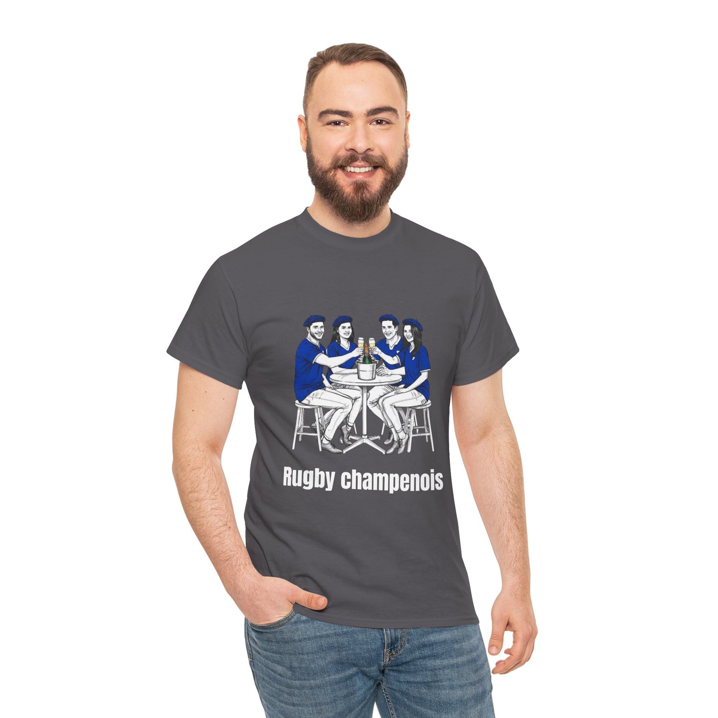 Champagne Rugby T-shirt - French Rubgy Fan Gift