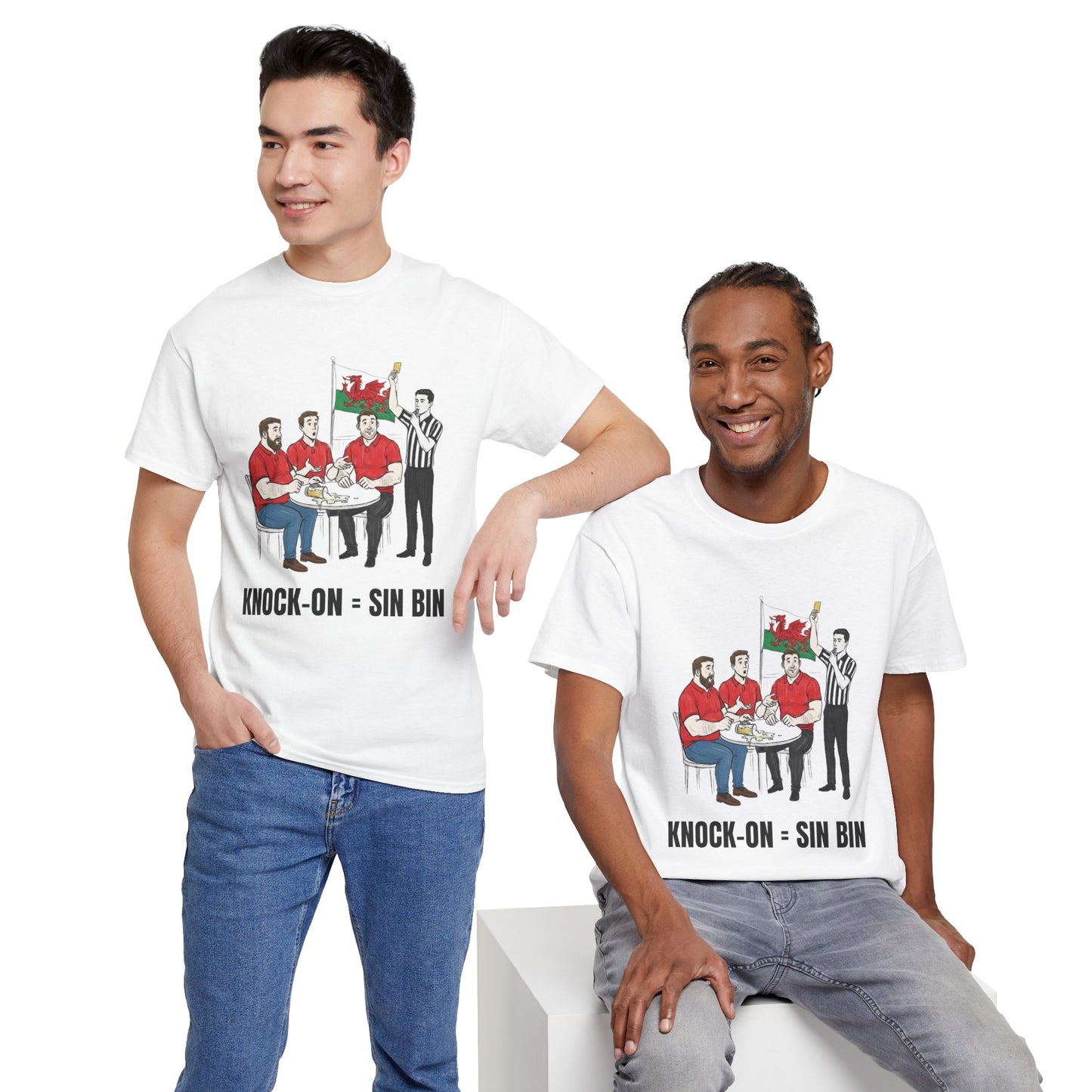 Welsh Rugby & Beer T-Shirt – Yellow Card Pint Spill | Funny Rugby Fans Tee
