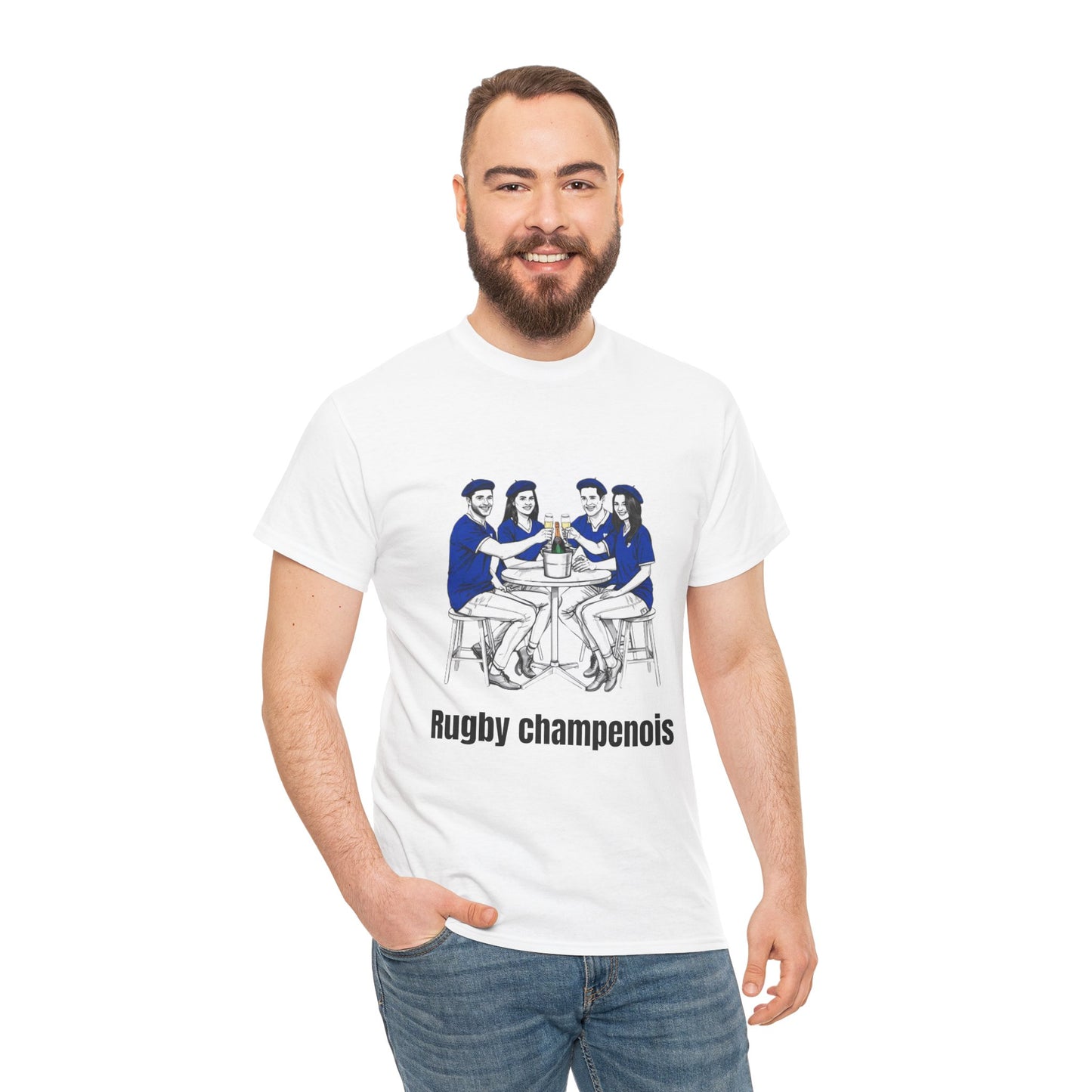 Champagne Rugby T-shirt - French Rubgy Fan Gift