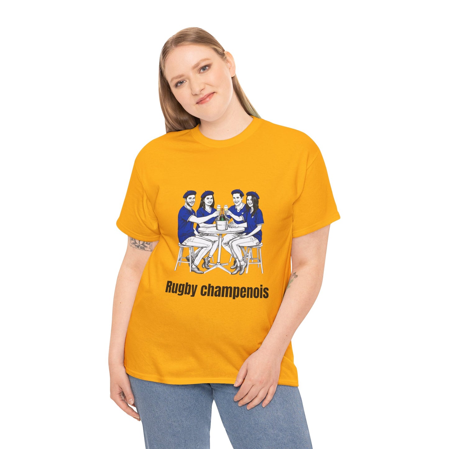 Champagne Rugby T-shirt - French Rubgy Fan Gift