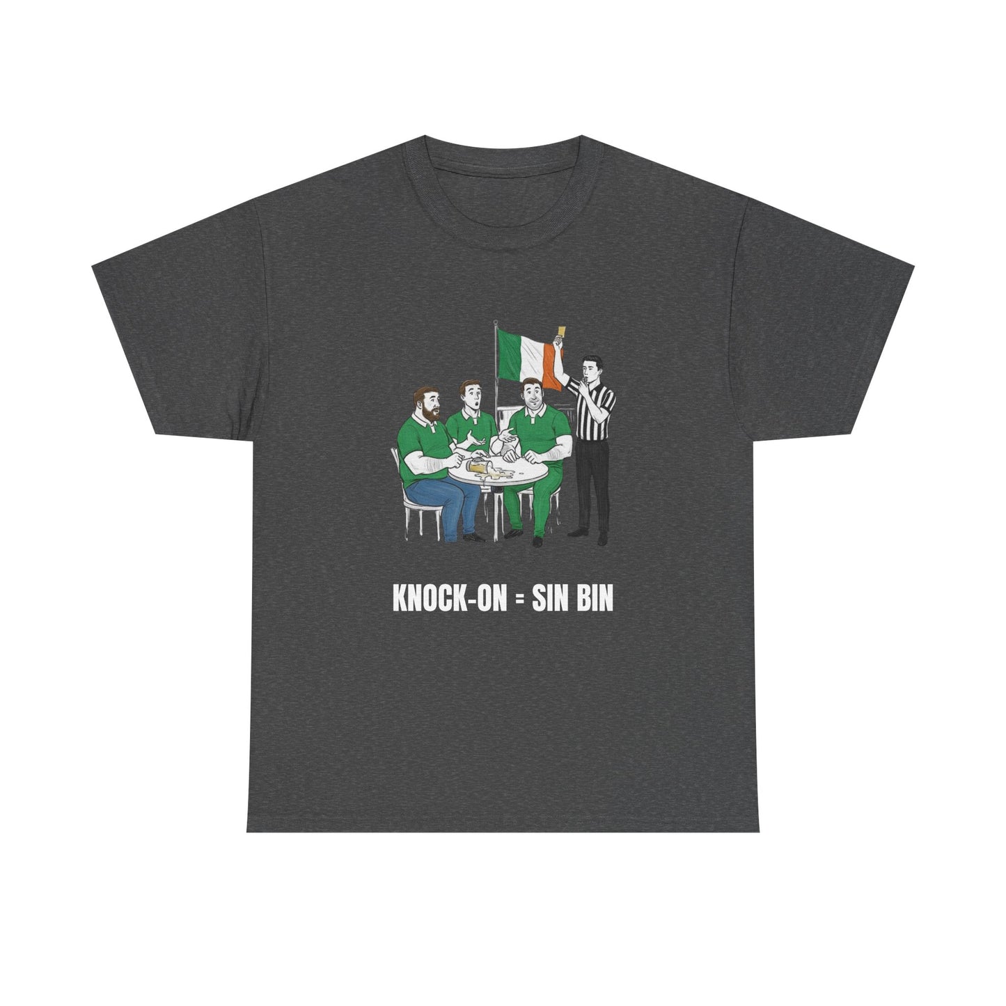 Irish Rugby & Beer T-Shirt – Yellow Card Pint Spill | Funny Rugby Fans Tee