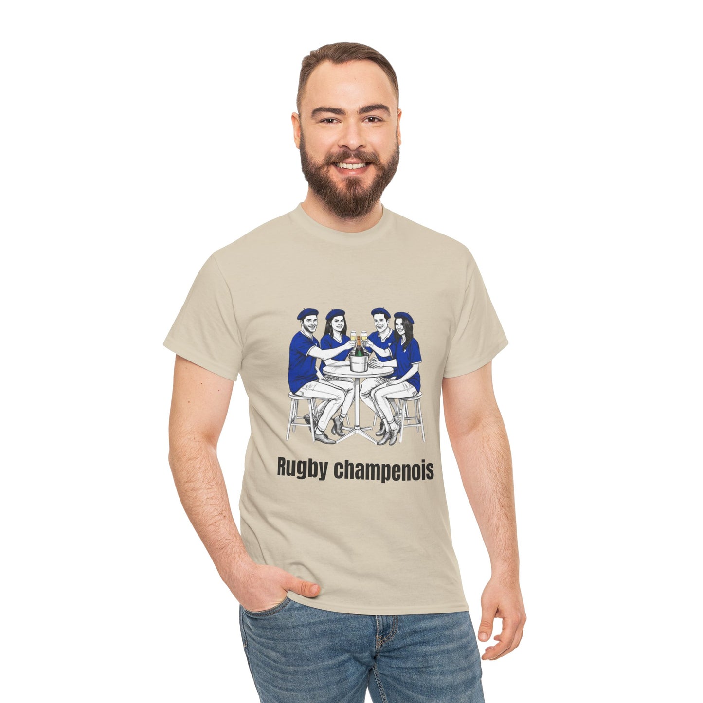 Champagne Rugby T-shirt - French Rubgy Fan Gift