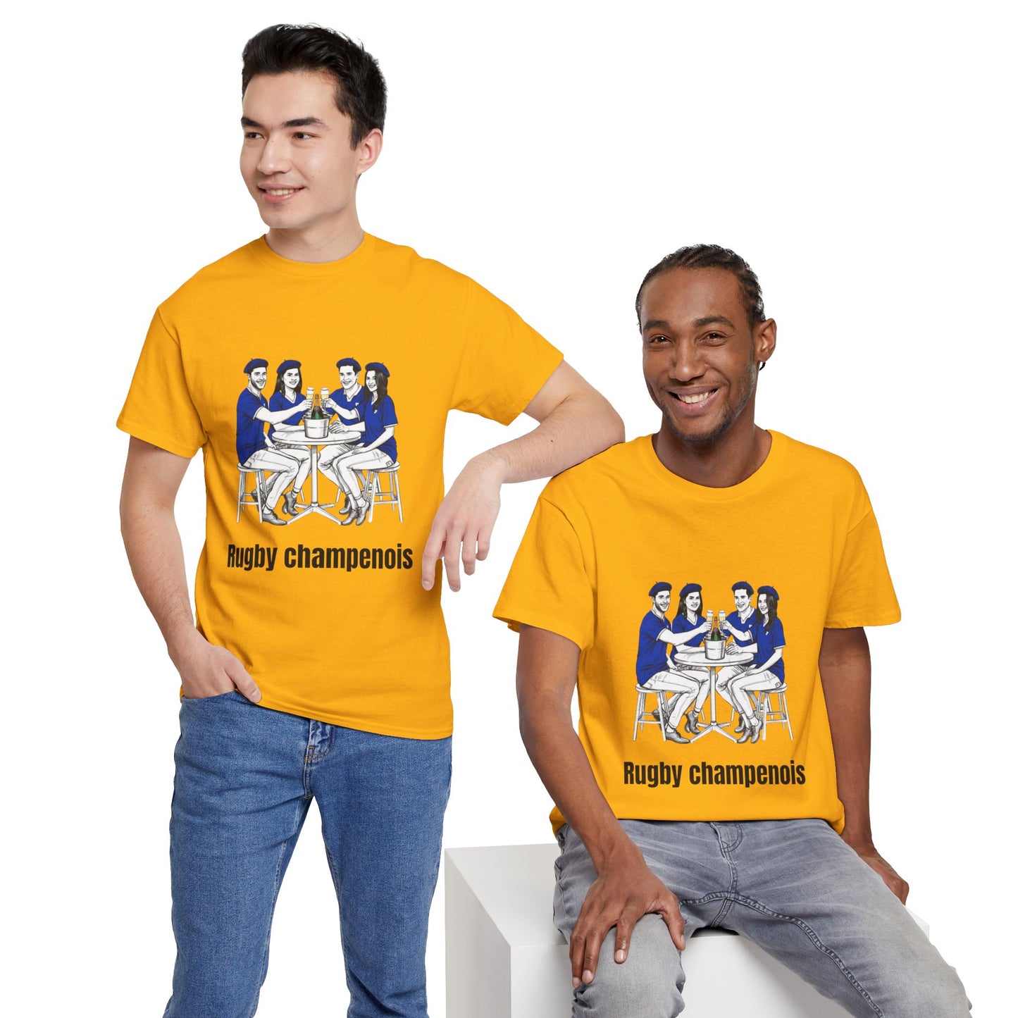 Champagne Rugby T-shirt - French Rubgy Fan Gift