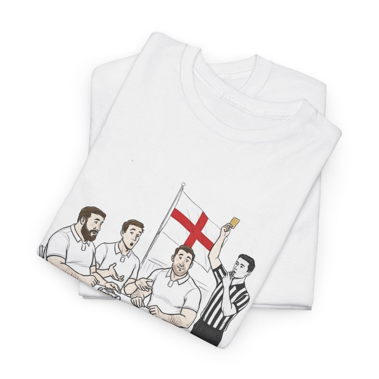 English Rugby & Beer T-Shirt – Yellow Card Pint Spill | Funny Rugby Fans Tee