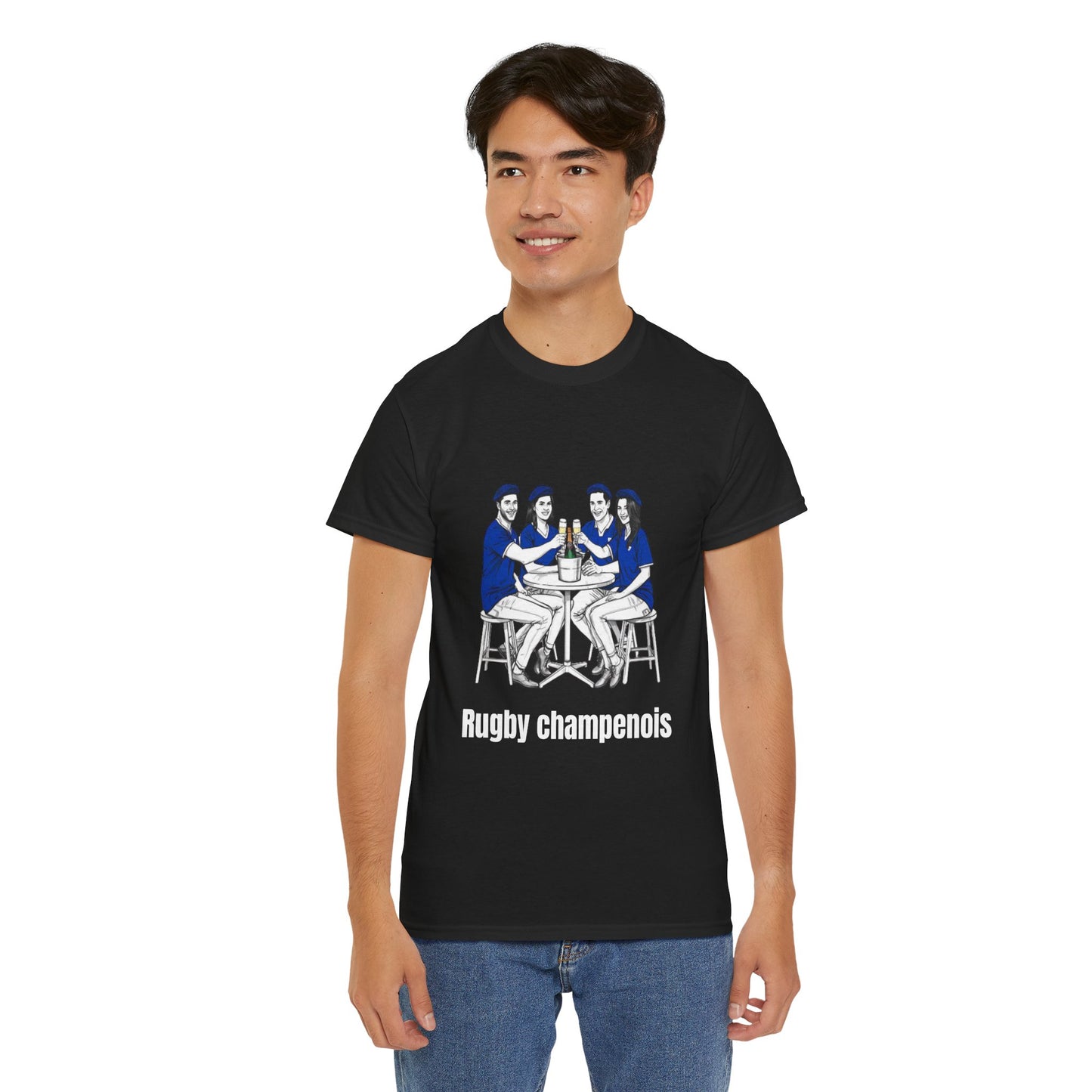 Champagne Rugby T-shirt - French Rubgy Fan Gift