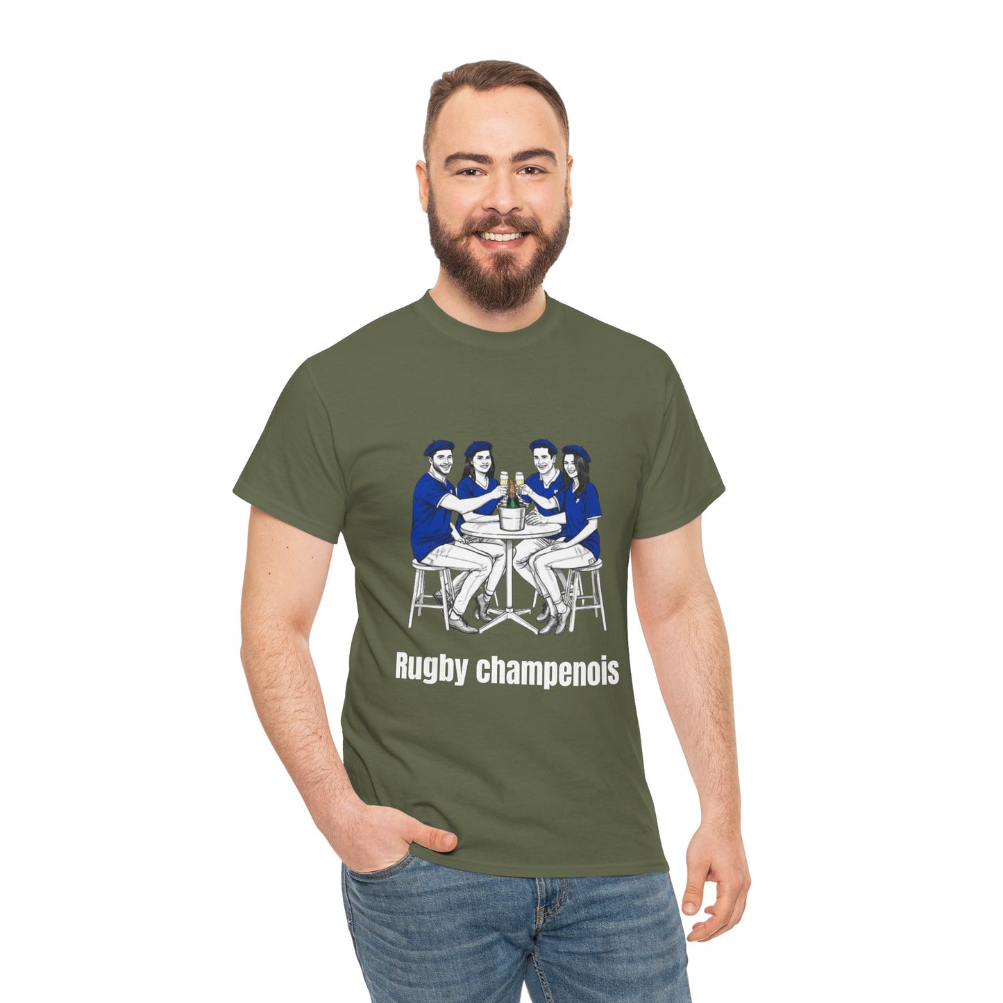 Champagne Rugby T-shirt - French Rubgy Fan Gift