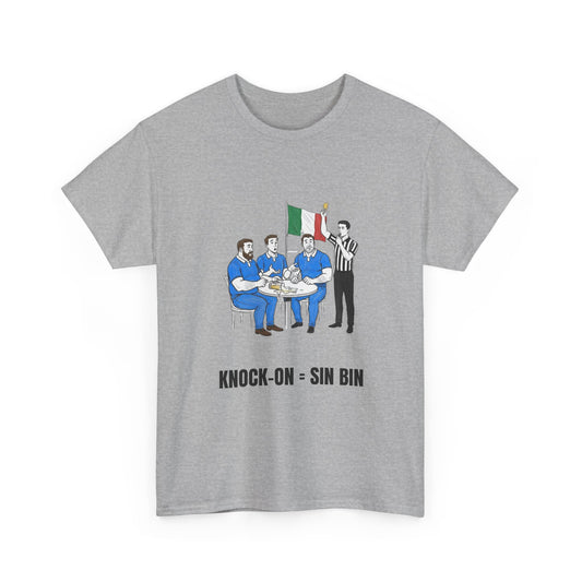 Italian Rugby & Beer T-Shirt – Yellow Card Pint Spill | Funny Rugby Fans Tee