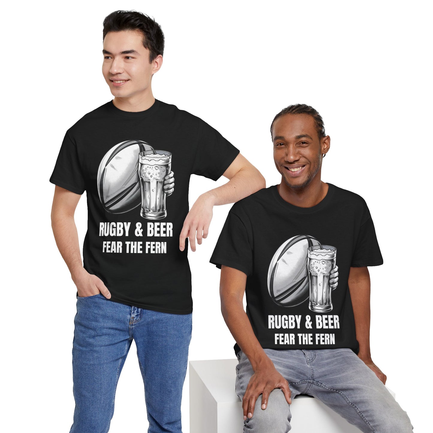 Rugby & Beer ¨Fear the Fern¨ T-Shirt - New Zealand Rugby Fan Matchday Gift