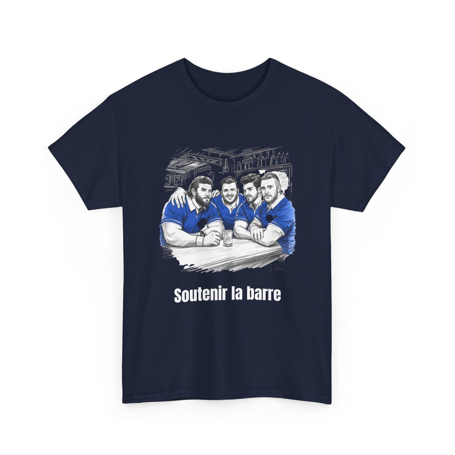 Propping Up The Bar – Funny French Rugby T-Shirt for Fans & Gifts