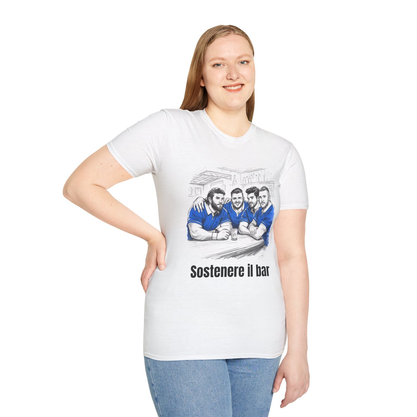 Propping Up The Bar – Funny Italian Rugby T-Shirt for Fans & Gifts