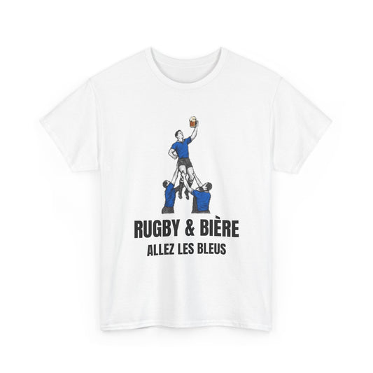 Allez Les Bleus France Rugby T-Shirt | Rugby & Bière Fan Tee