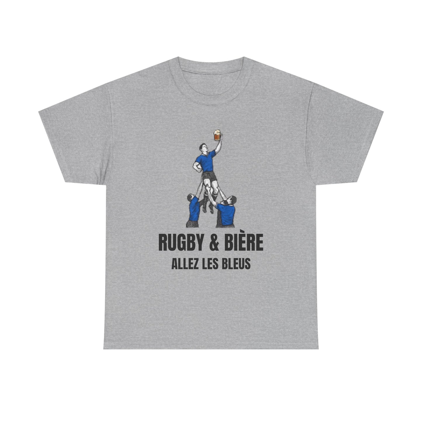 T-shirt Rugby &amp; Bière : Allez Les Bleus - Cadeau parfait pour les fans de rugby 