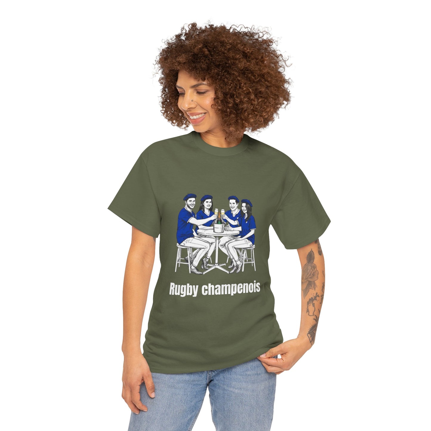 Champagne Rugby T-shirt - French Rubgy Fan Gift