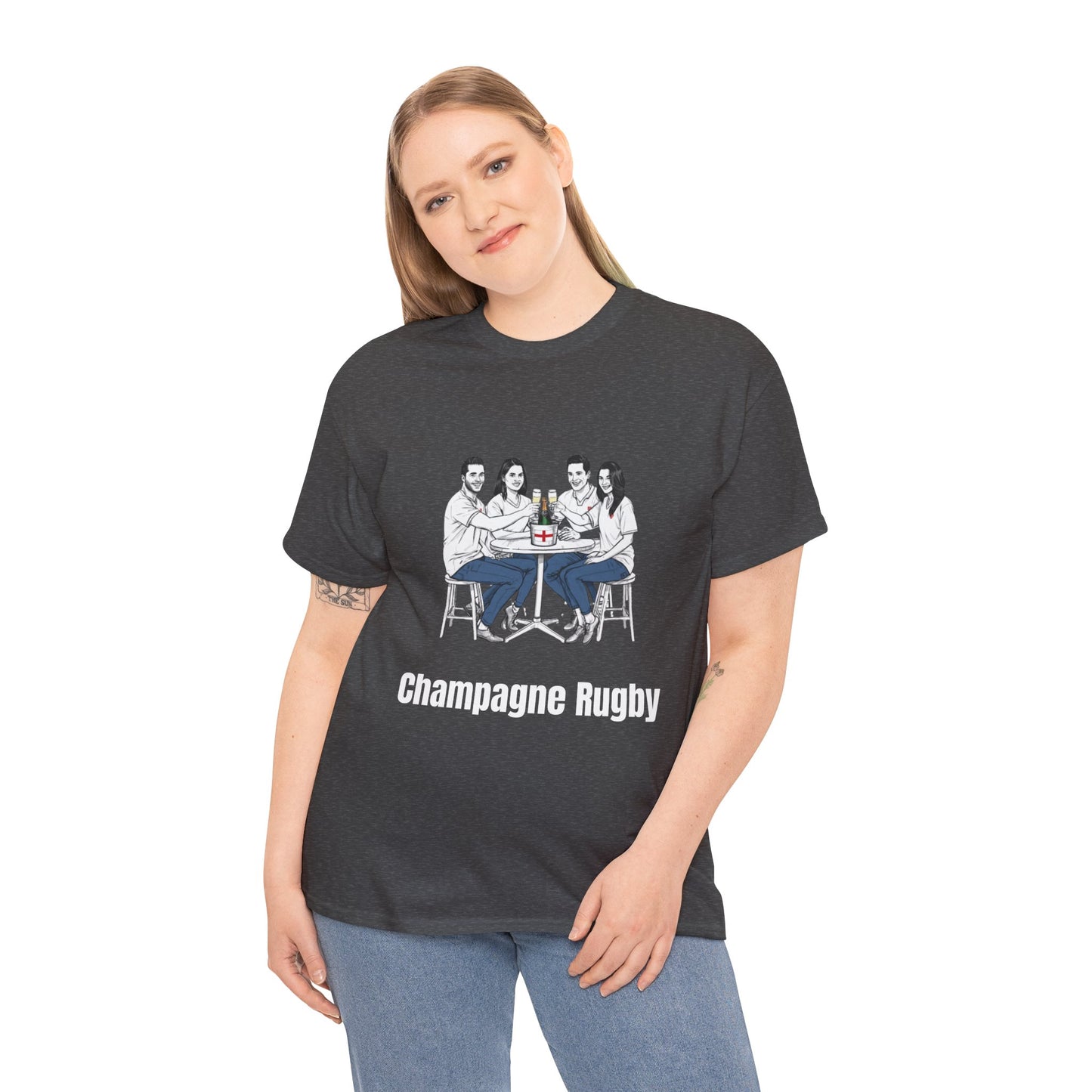 T-shirt de rugby champagne - Cadeau pour les supporters anglais du Tournoi des Six Nations