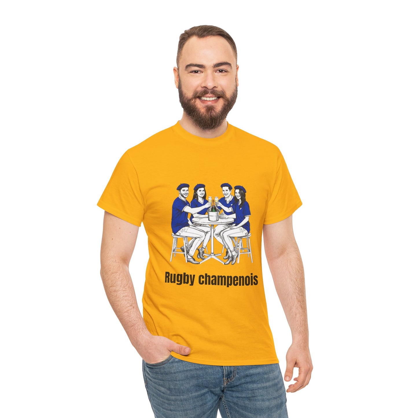 Champagne Rugby T-shirt - French Rubgy Fan Gift