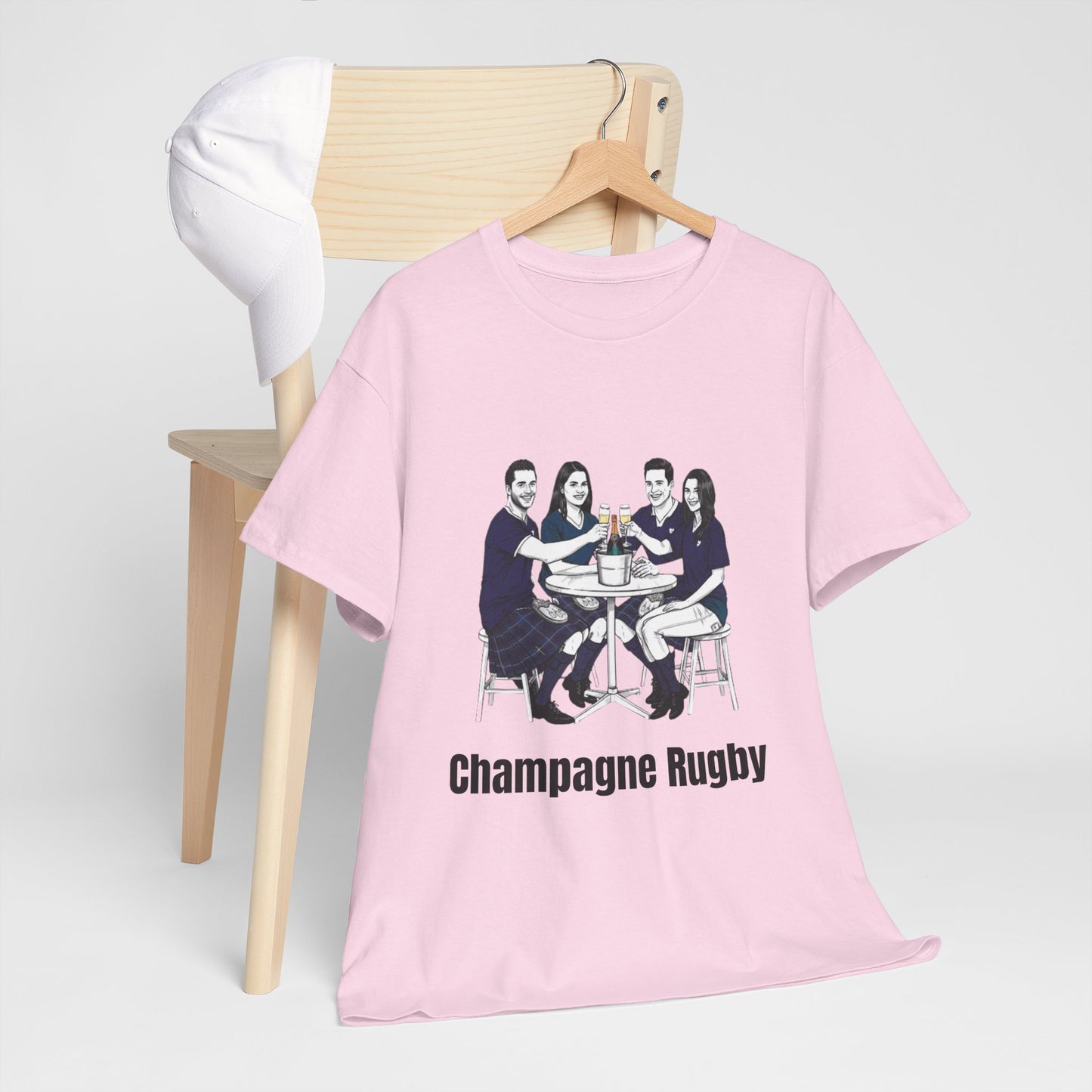 Champagne Rugby T-Shirt – Six Nations Scotland Fan Gift