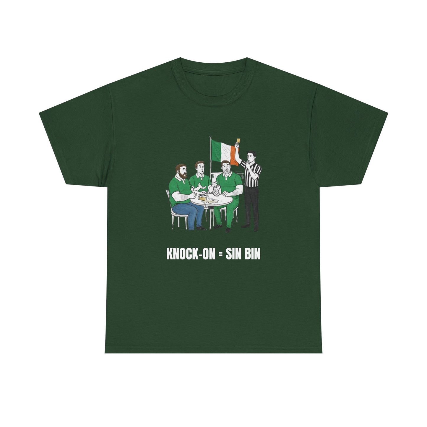 Irish Rugby & Beer T-Shirt – Yellow Card Pint Spill | Funny Rugby Fans Tee