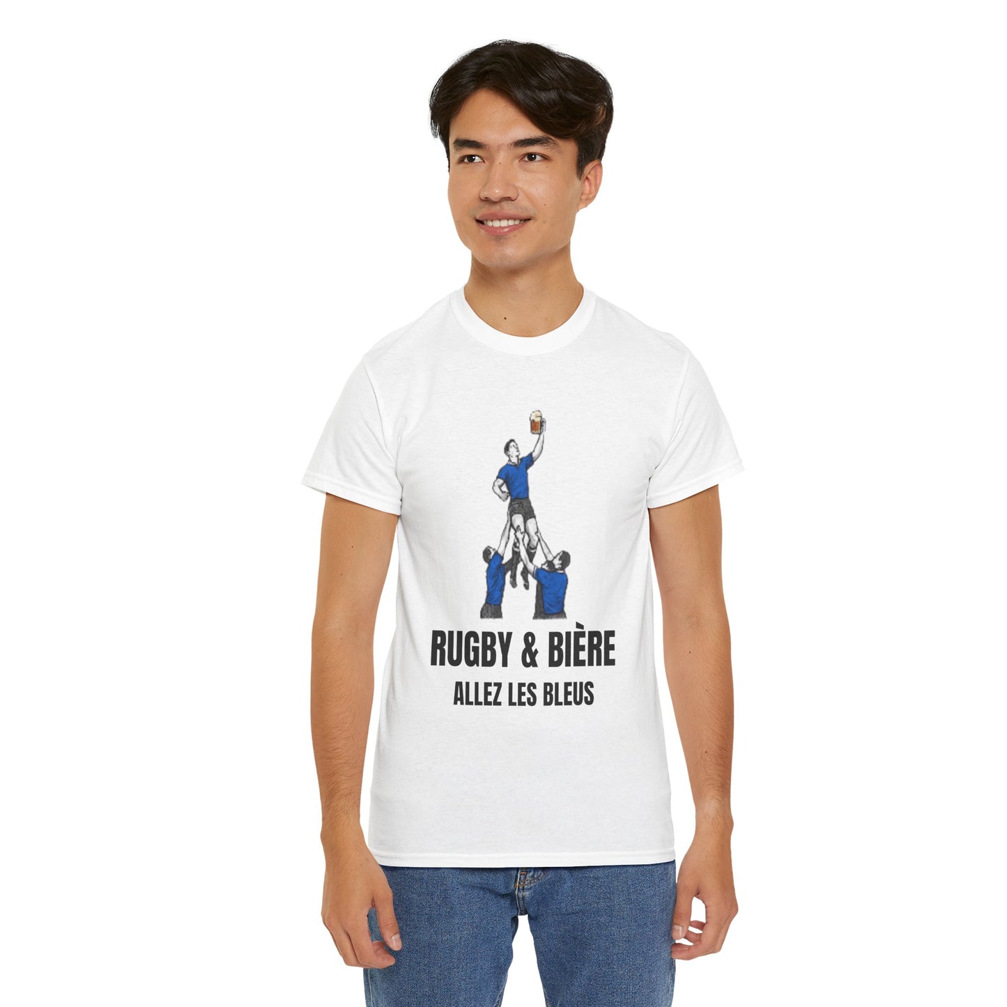 Allez Les Bleus France Rugby T-Shirt | Rugby & Bière Fan Tee