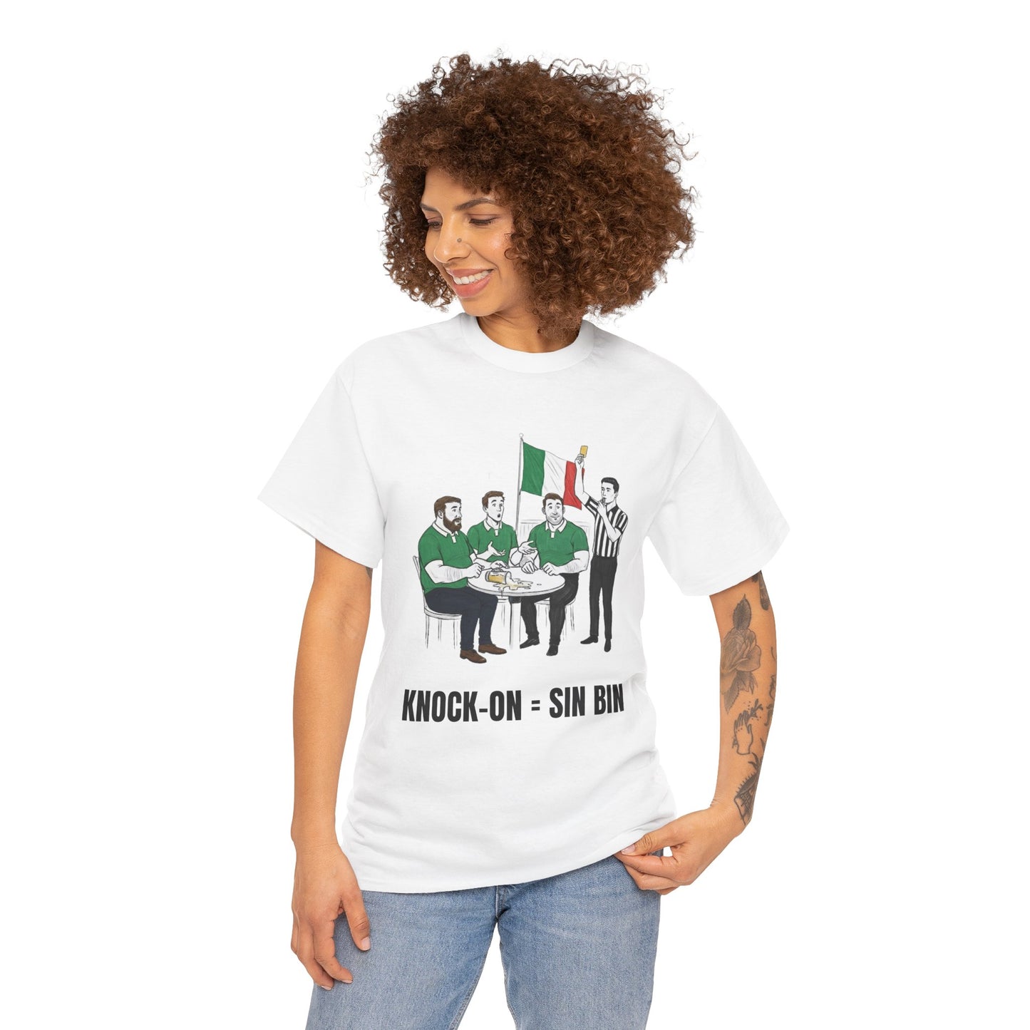 Irish Rugby & Beer T-Shirt – Yellow Card Pint Spill | Funny Rugby Fans Tee