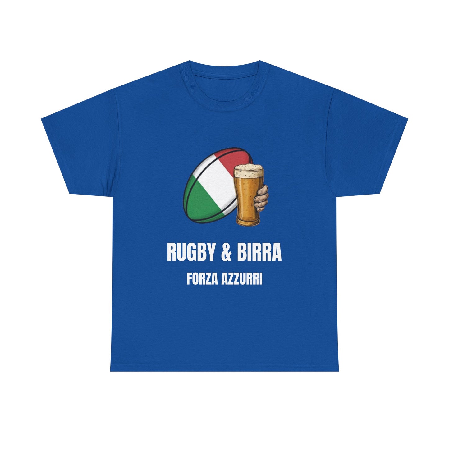 Italian Rugby T-Shirt | Forza Azzurri | "Rugby & Beer"