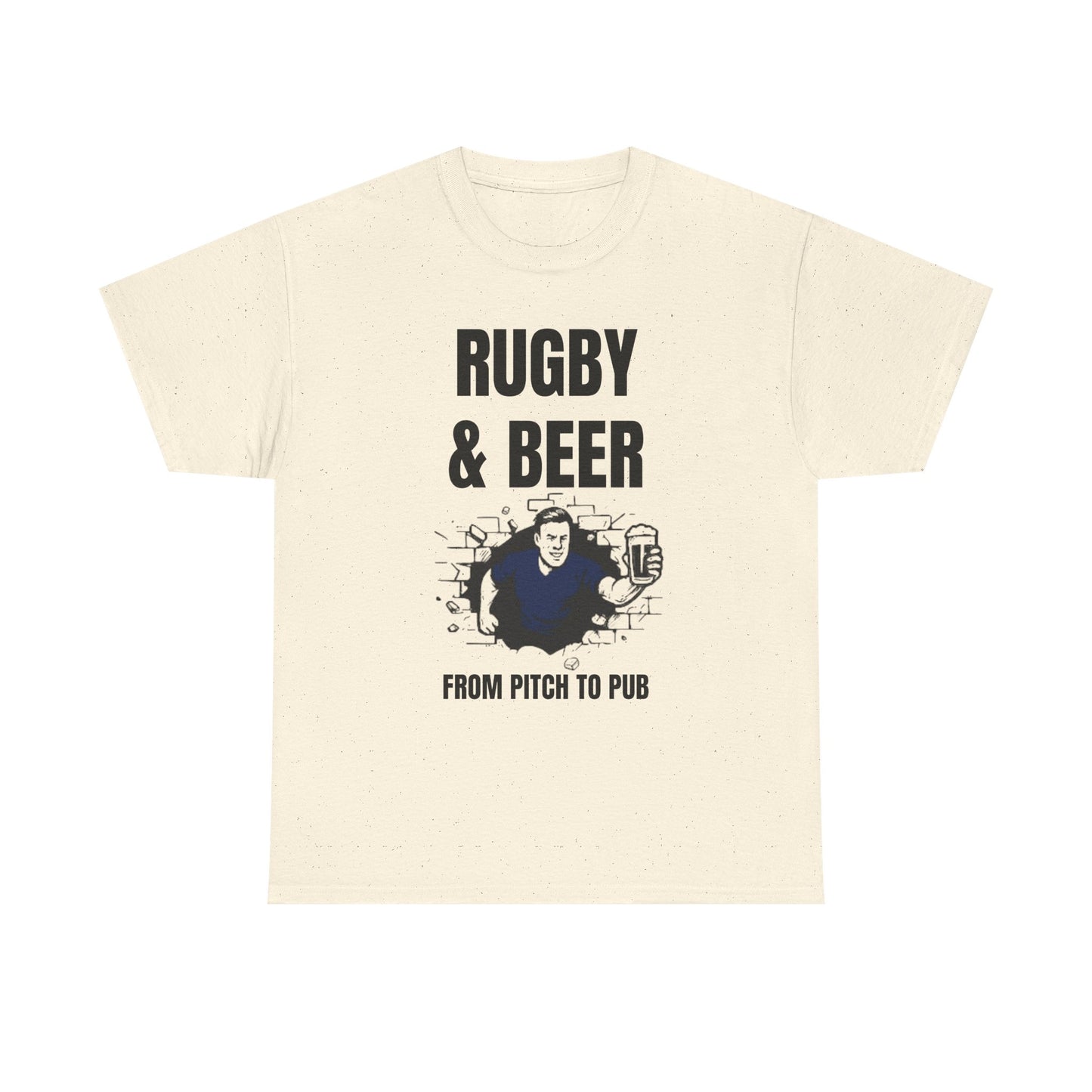 Rugby & Beer T-Shirt – From the Pitch to the Pub | Scottish Rugby Fans Tee