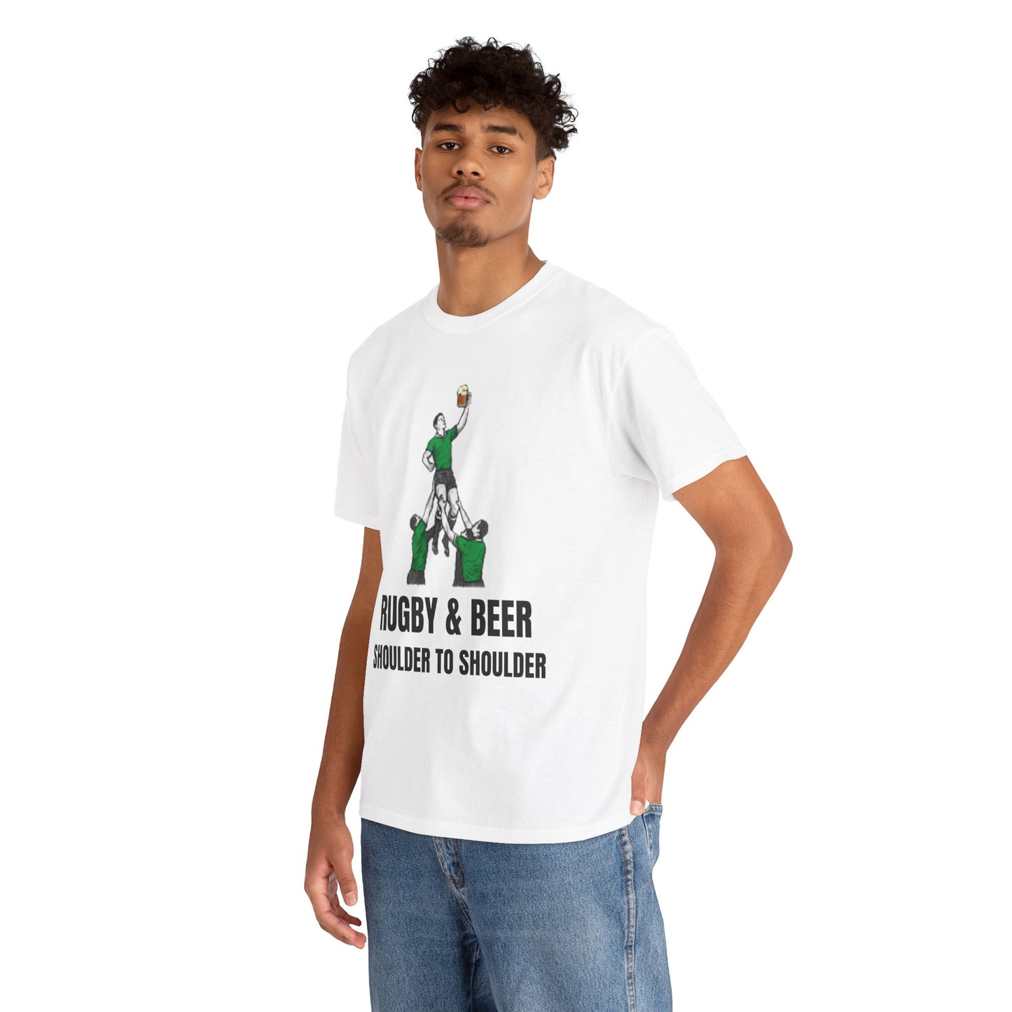 Shoulder to Shoulder Irish Rugby T-Shirt | Rugby & Beer Fan Tee