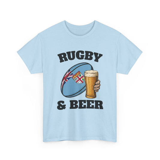 Rugby & Beer Fiji T-Shirt – Flying Fijians Rugby Fan Tee