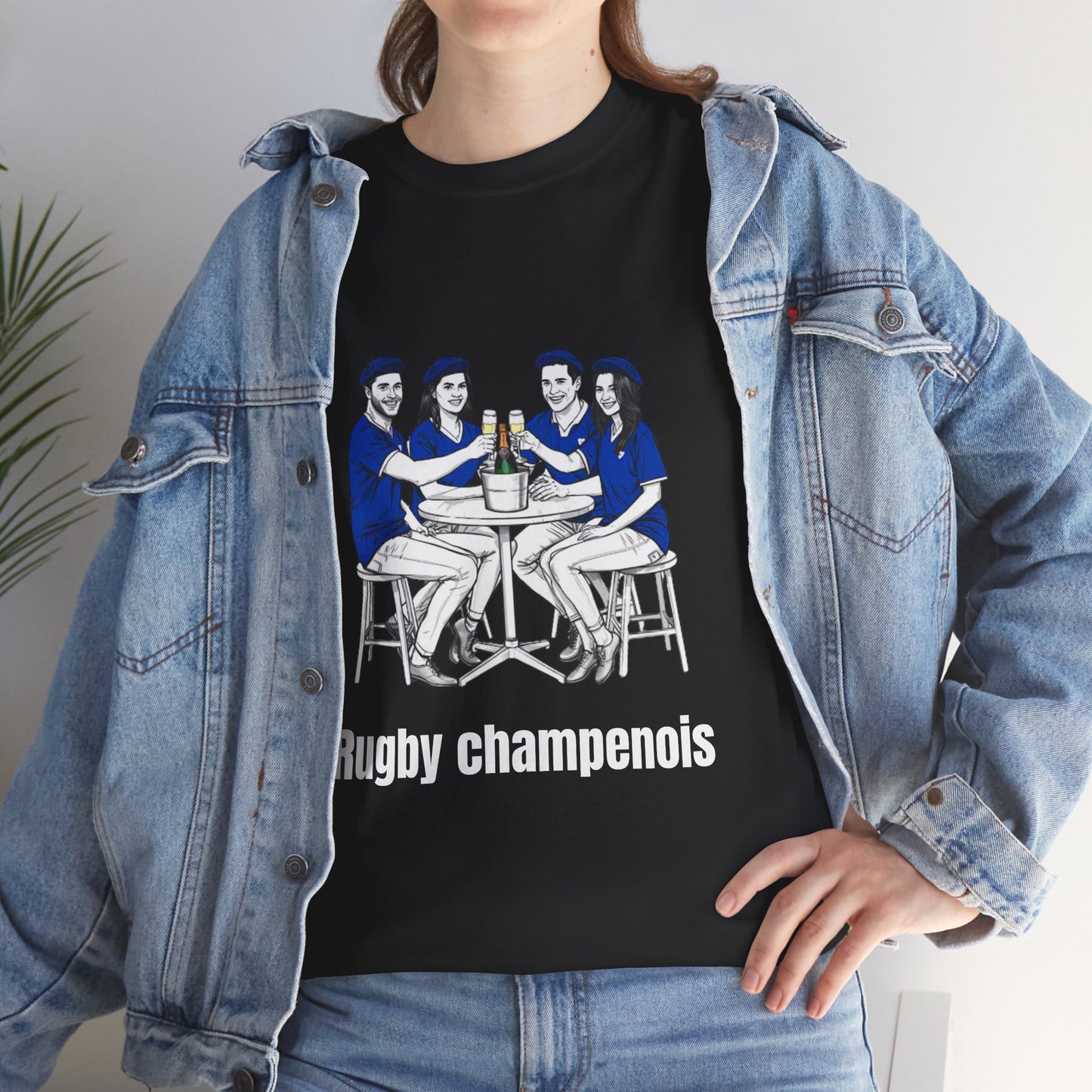 Champagne Rugby T-shirt - French Rubgy Fan Gift