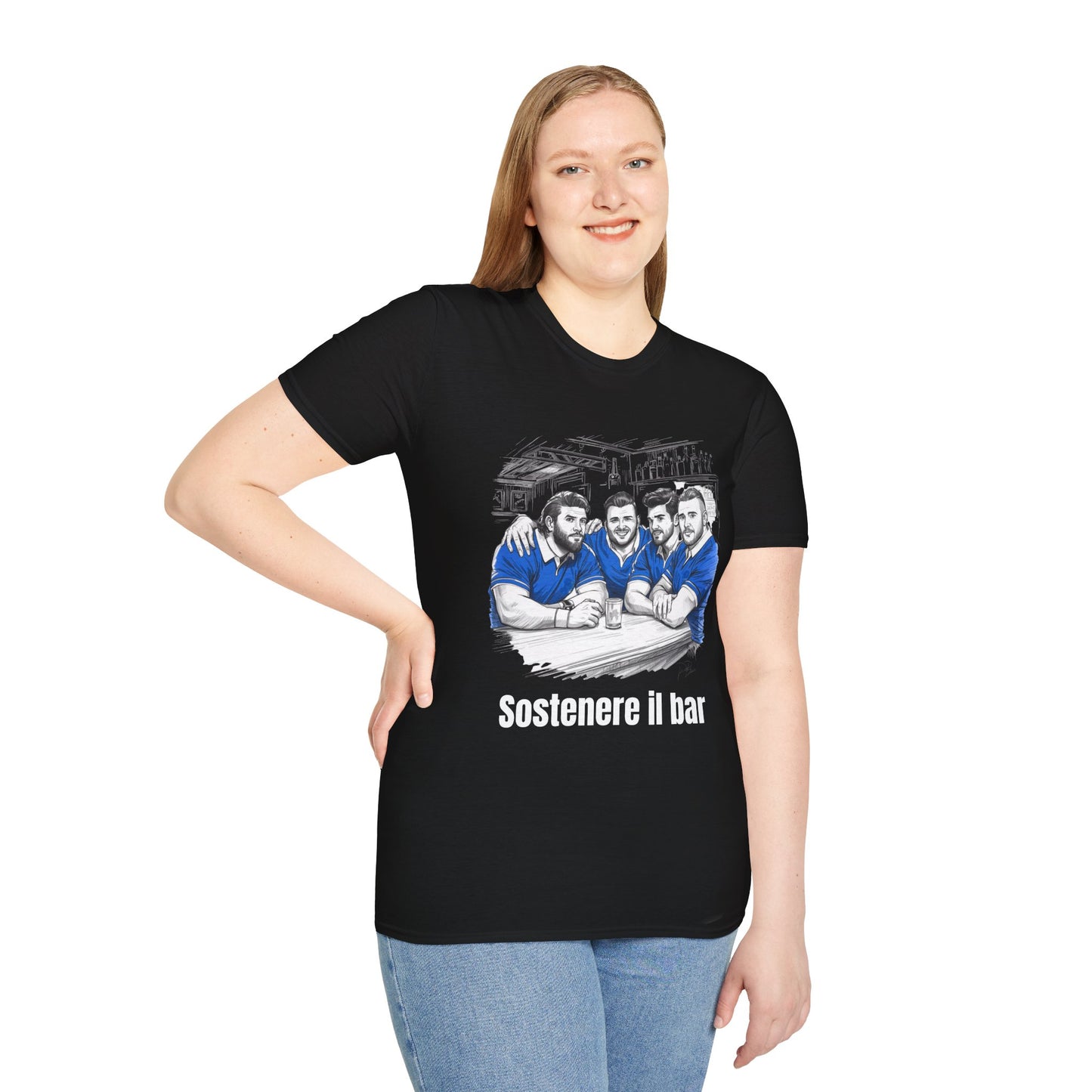 Propping Up The Bar – Funny Italian Rugby T-Shirt for Fans & Gifts