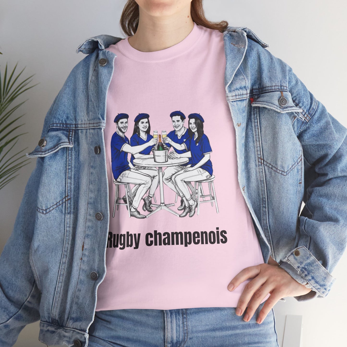 Champagne Rugby T-shirt - French Rubgy Fan Gift