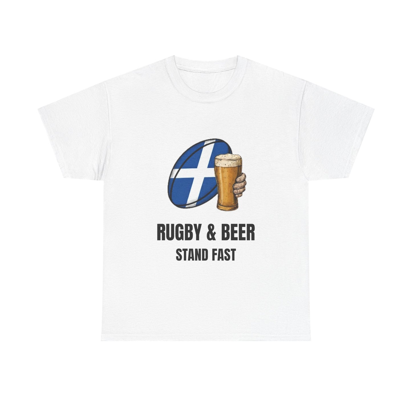 Rugby & Beer “Stand Fast” T-Shirt – Scotland Rugby Fan Matchday Gift