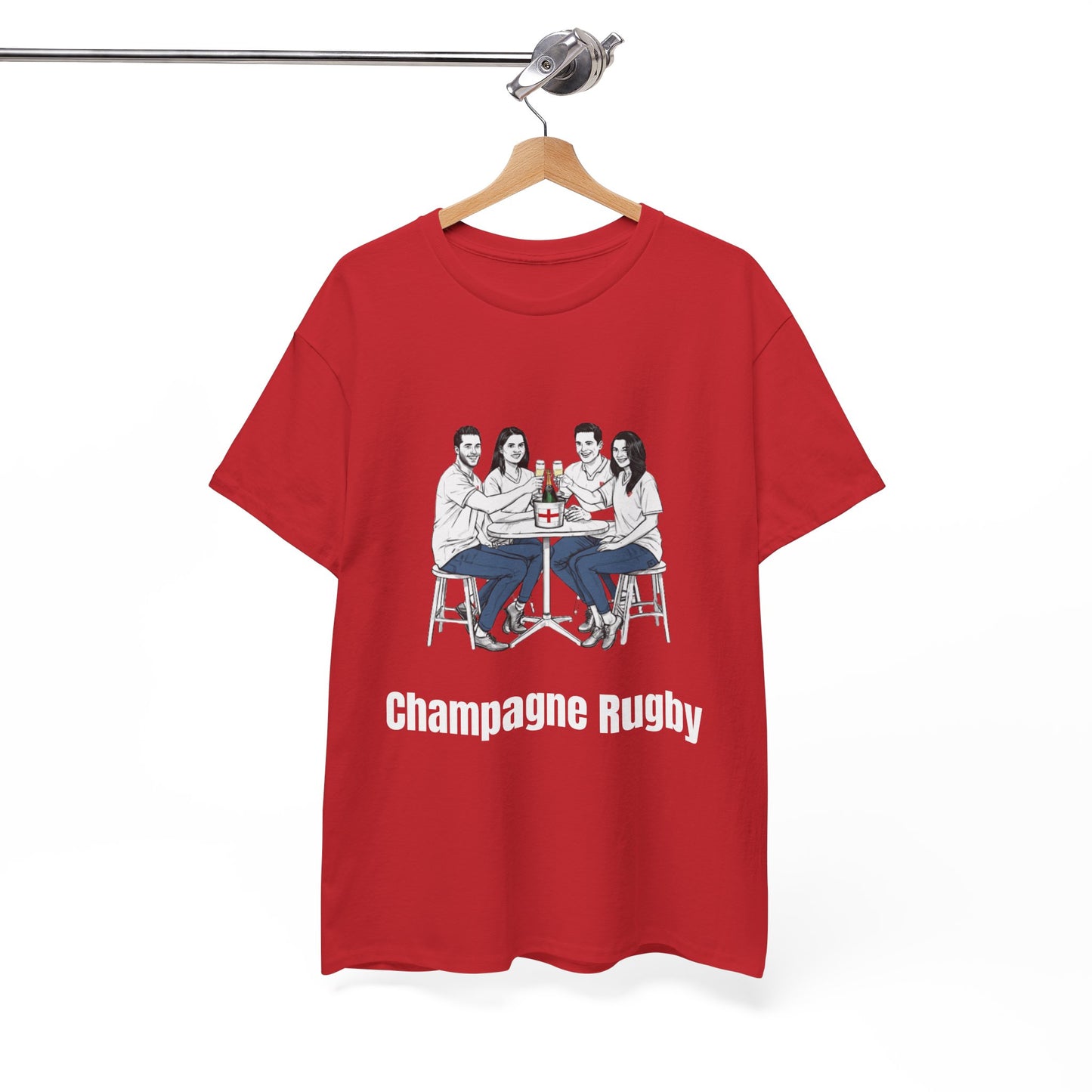 Champagne Rugby T-Shirt - Six Nations English Fan Gift