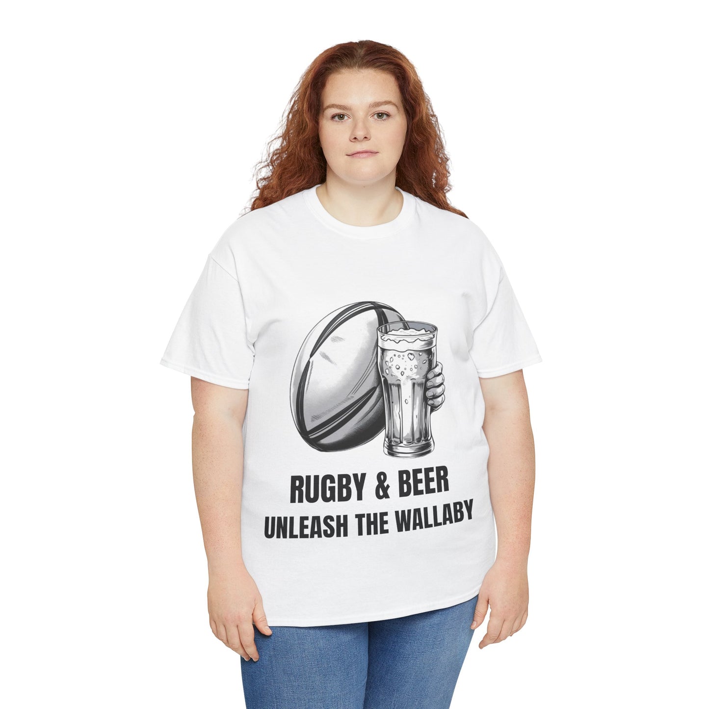 Rugby & Beer ¨Unleash the Wallaby¨ T-Shirt - Australian Rugby Fan Matchday Gift