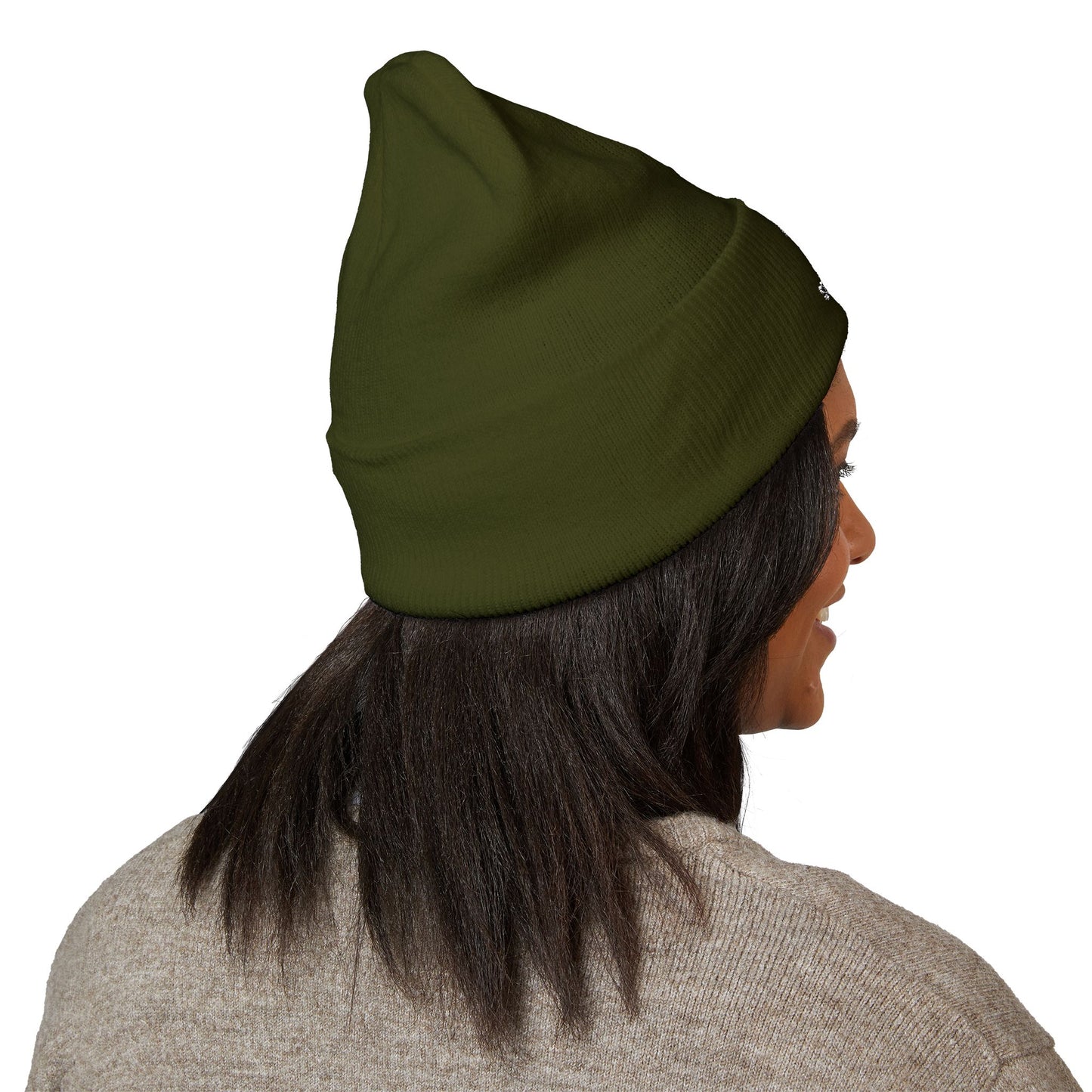 Scrum & Stout Navy Beanie | Irish Rugby Fan Knit Hat | Rugby & Beer Cuffed Beanie