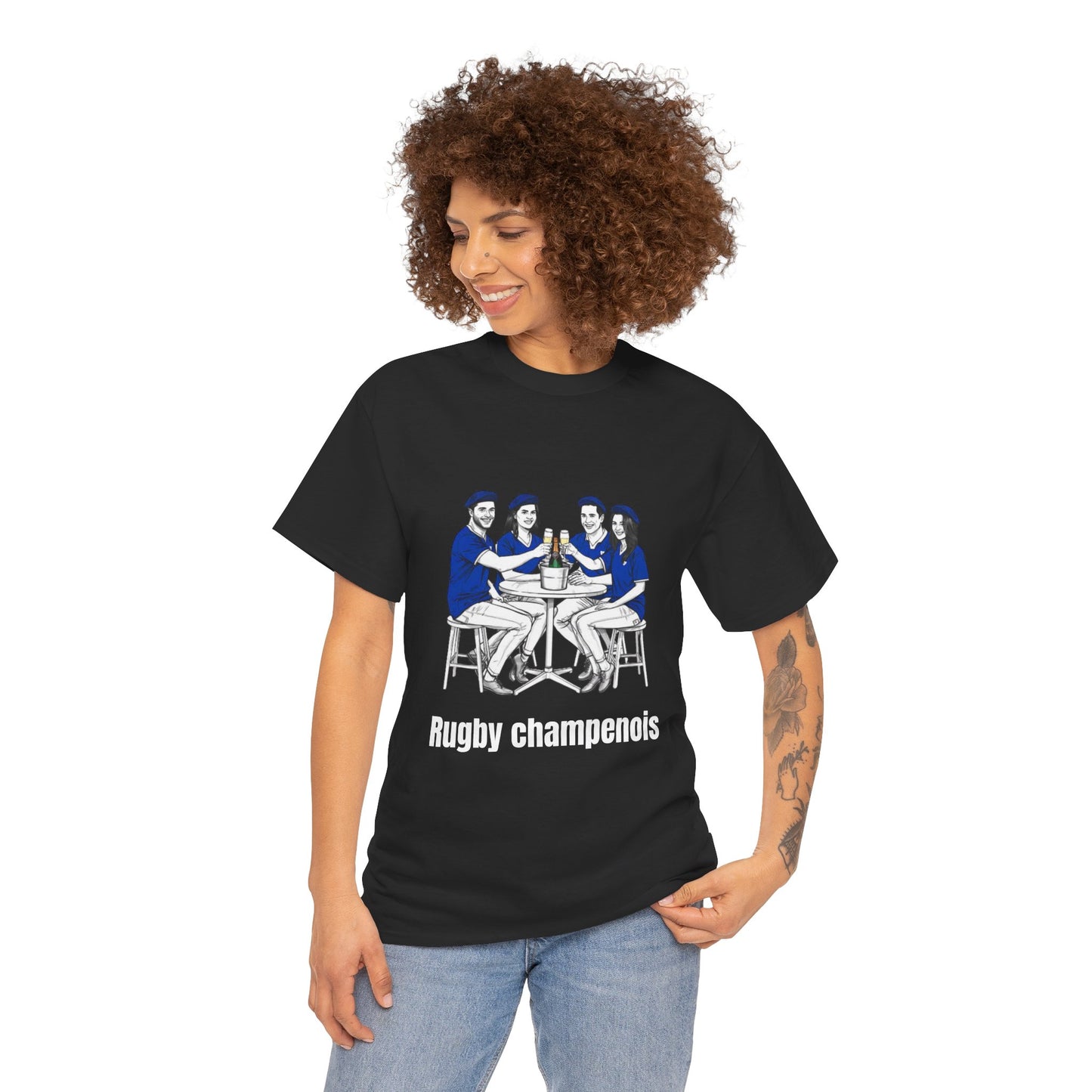 Champagne Rugby T-shirt - French Rubgy Fan Gift