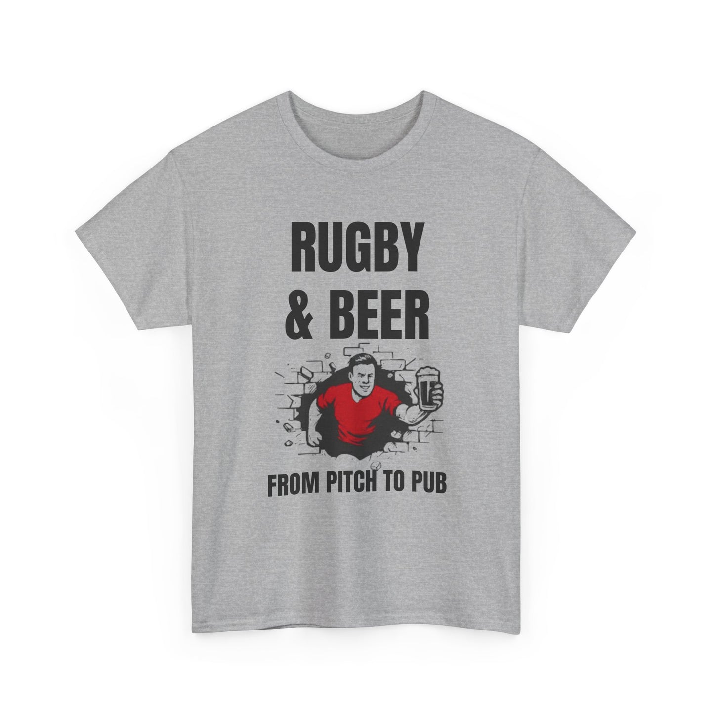 T-shirt Rugby et bière – Du terrain au pub | T-shirt des supporters gallois de rugby 