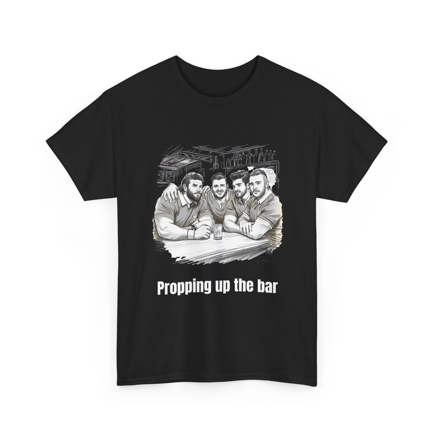 Propping Up The Bar – Funny English Rugby T-Shirt for Fans & Gifts