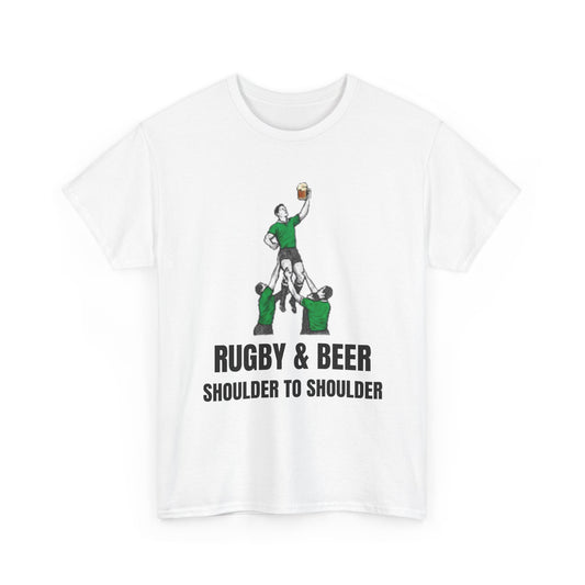 Shoulder to Shoulder Irish Rugby T-Shirt | Rugby & Beer Fan Tee