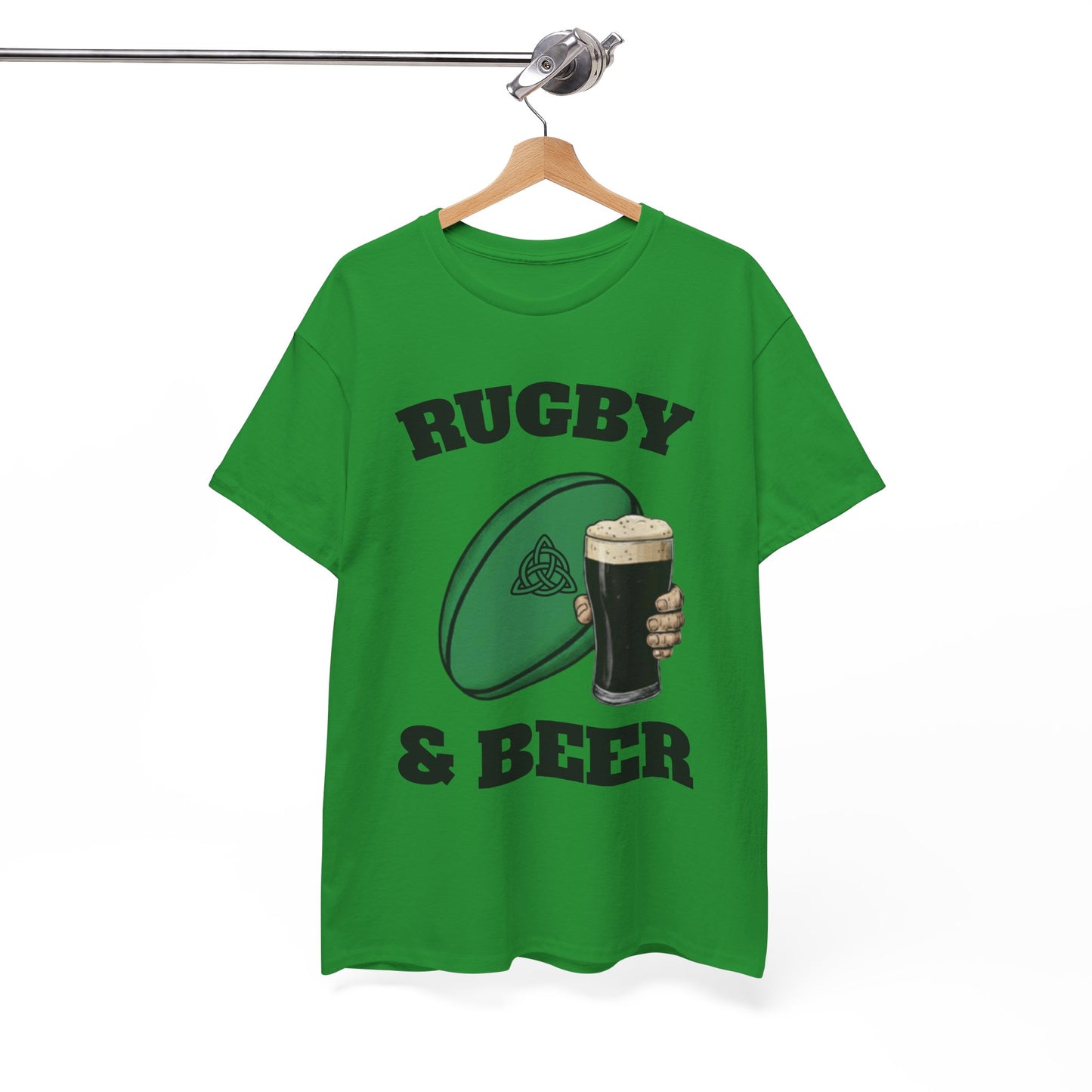 Irish Rugby & Beer T-Shirt – Perfect for Match Days, Gifts & Lads Trips