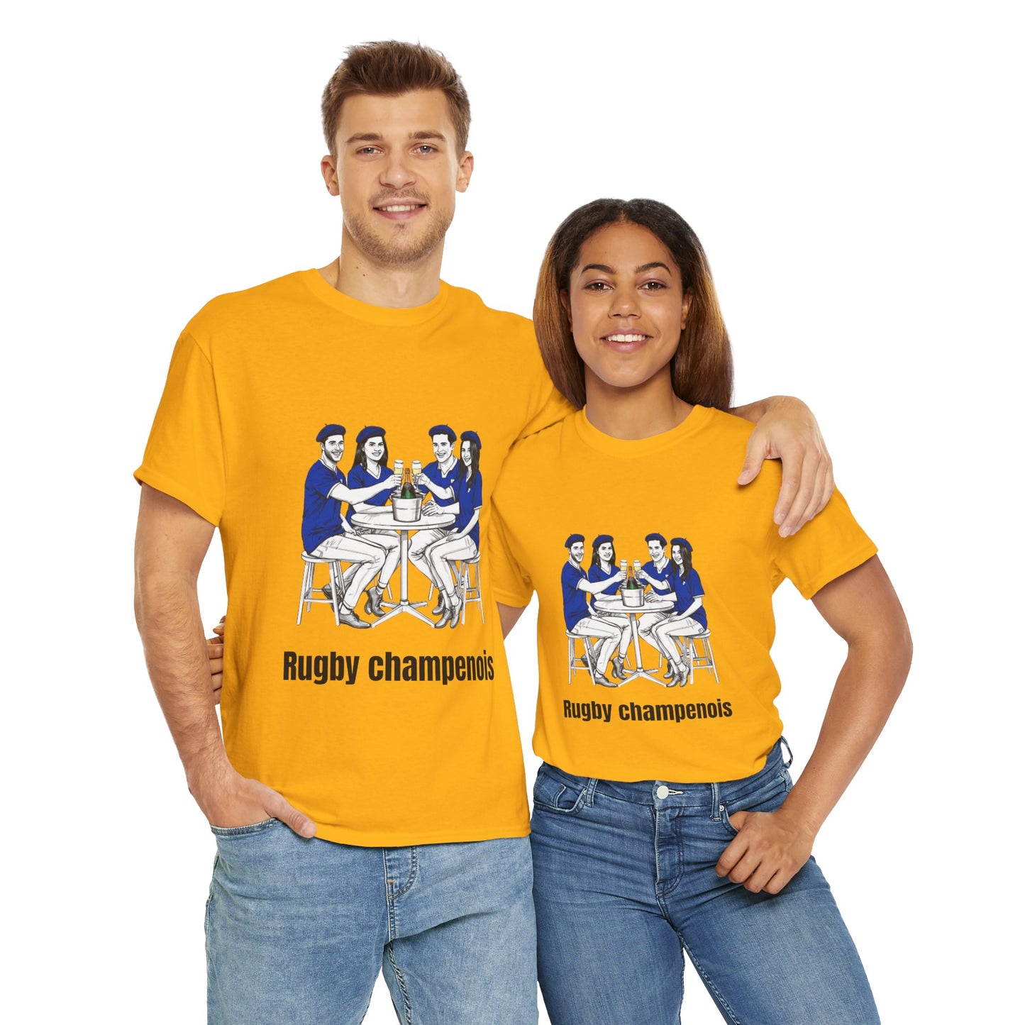 Champagne Rugby T-shirt - French Rubgy Fan Gift