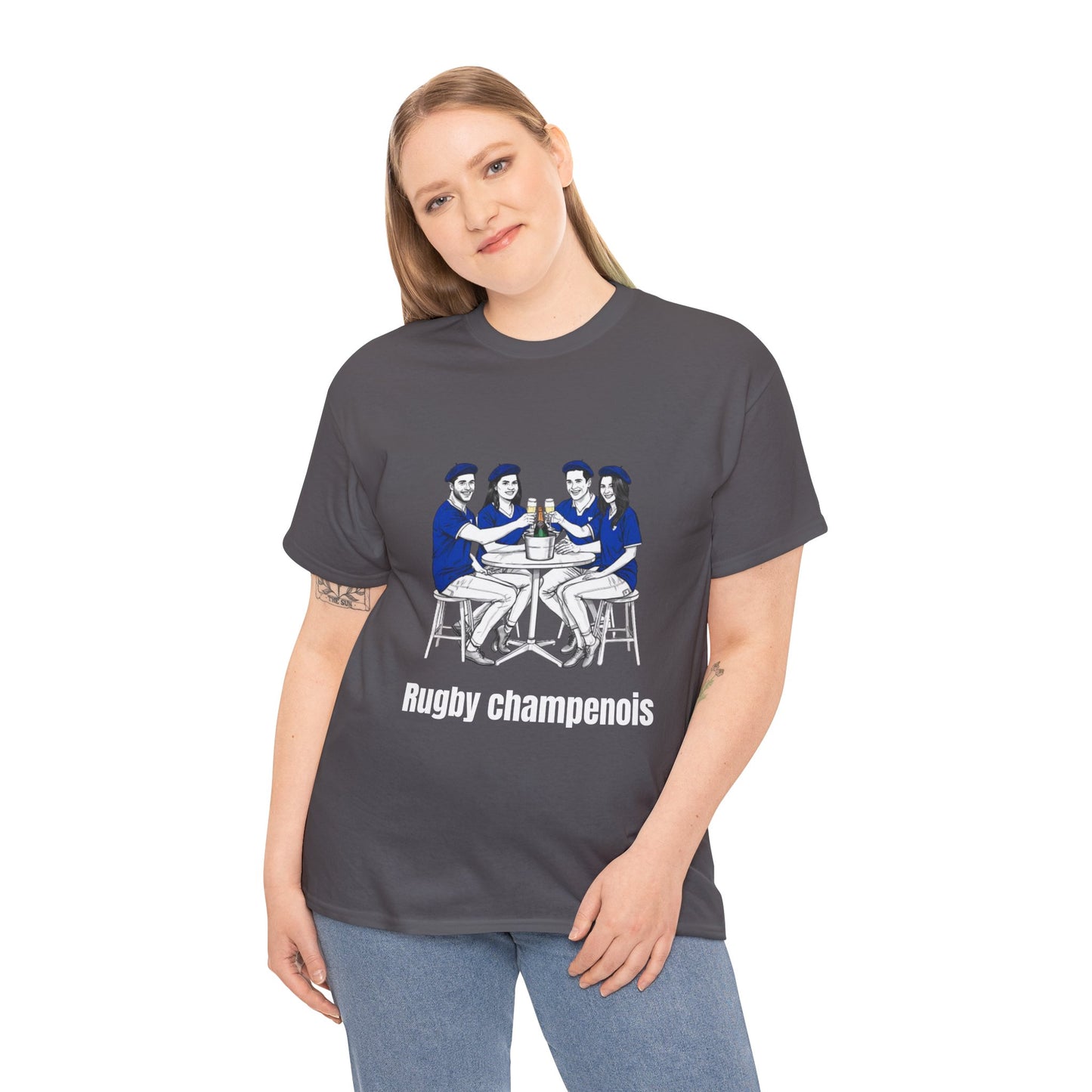Champagne Rugby T-shirt - French Rubgy Fan Gift