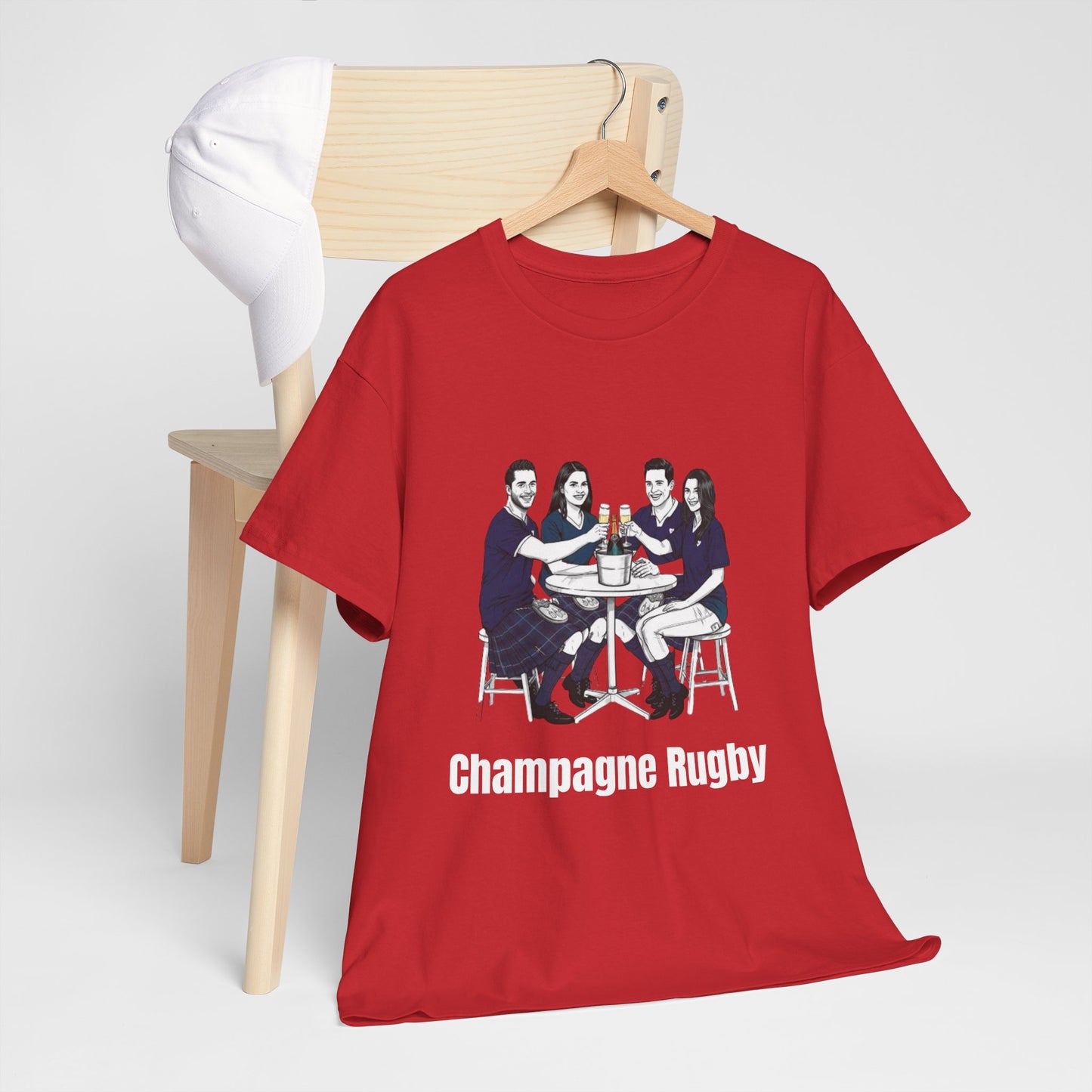 Champagne Rugby T-Shirt – Six Nations Scotland Fan Gift