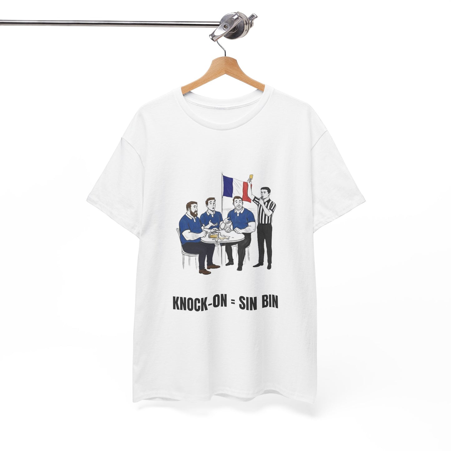 T-shirt rugby et bière français – Carton jaune renversé | T-shirt humoristique pour supporters de rugby 